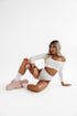 (2pcs) String type panties T0153 - WHITE + BLACK